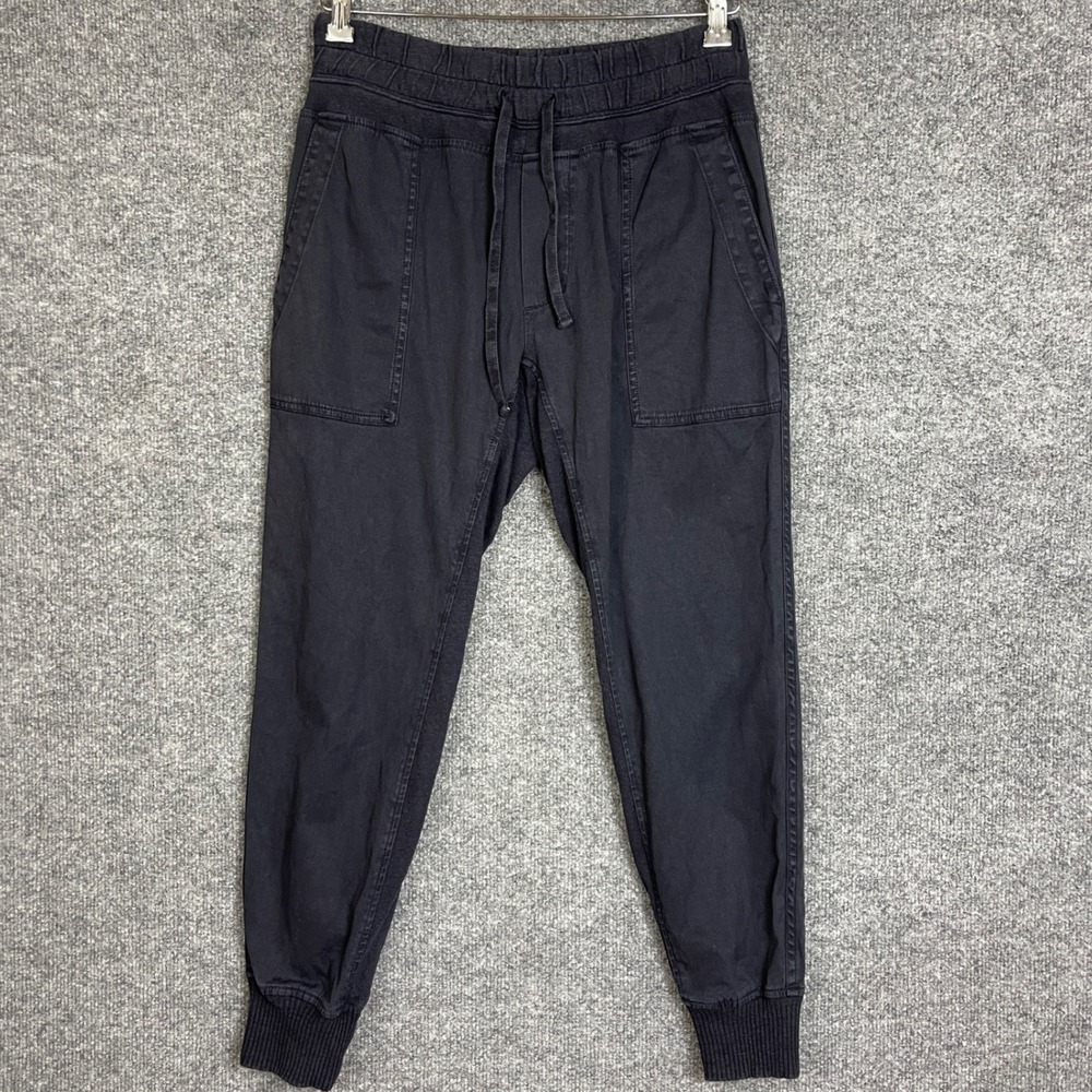 James Perse Jogger Pants Womens 1 Black Excellent Drawstring Cargo Pockets
